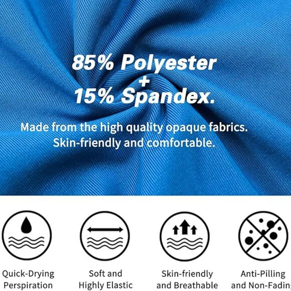 NWT Men’s Pocket Compression Shorts XL – Blue | Running, Workout, Athletic Gear - Picture 4 of 5